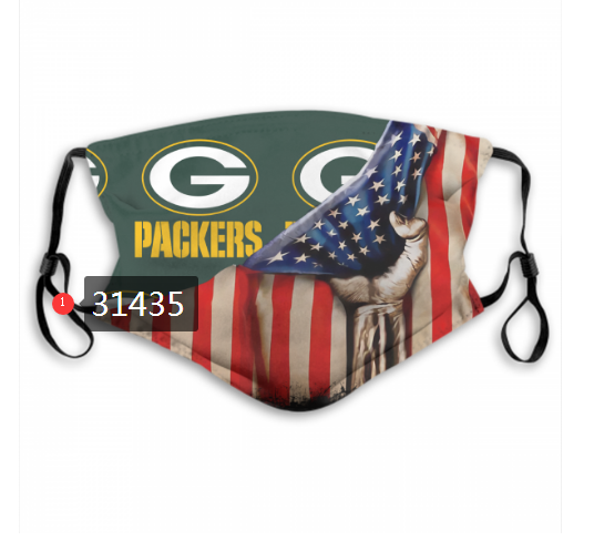 NFL 2020 Green Bay Packers 151 Dust mask with filter->nfl dust mask->Sports Accessory